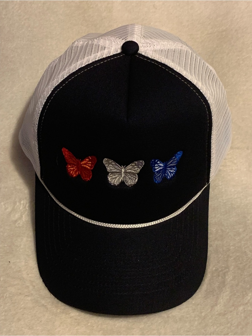 Red, White & Blue Butterflies hat
